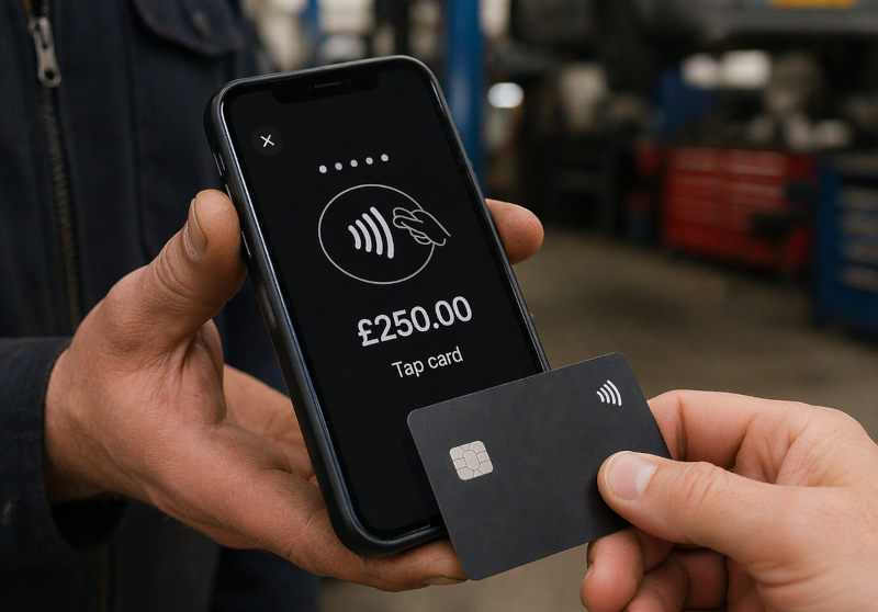 Image of the branded Tap to Pay app.